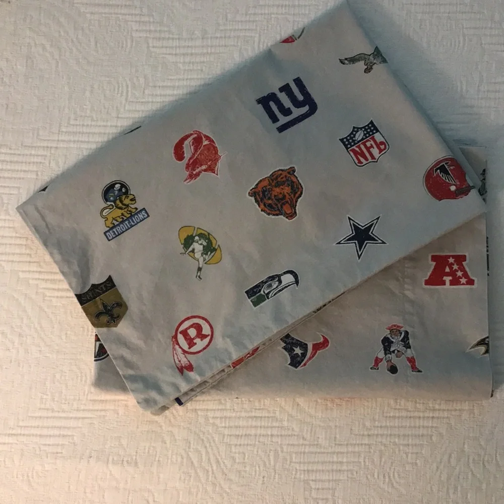Pottery Barn Teen NFL Football Pillowcases Shams Jets Bengals Raiders Standard